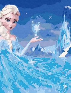 Tapyba pagal skaičius Ledo princesė 30x30 cm