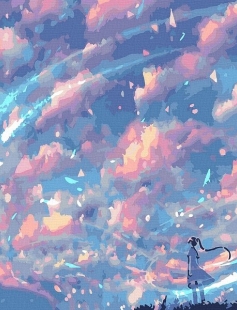 Tapyba pagal skaičius Prieblandos dangus 30x30 cm