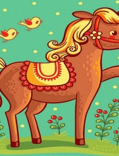 Tapyba pagal skaičius Šokantis ponis 20x30 cm