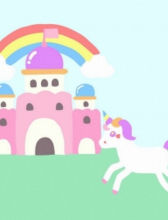 Tapyba pagal skaičius Vienaragio pilis 20x20 cm