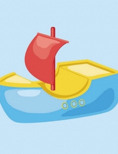 Tapyba pagal skaičius Burlaivis 20x20 cm