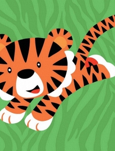 Tapyba pagal skaičius Tigro jauniklis 20x20 cm