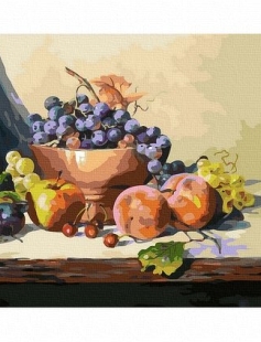 Tapyba pagal skaičius Žaismingos katės ir vaisiai 40x50x3 cm