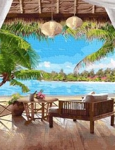 Tapyba pagal skaičius Tropinis rojus 40x50x3 cm