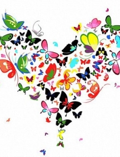 Tapyba pagal skaičius Drugelio siluetas 50x50x3 cm