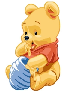 Tapyba pagal skaičius Medaus meška su puodu 20x30 cm