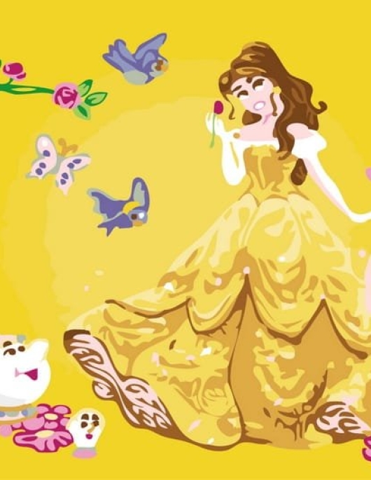 Tapyba pagal skaičius Princesės Belės pasaka 20x30 cm