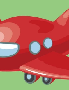 Tapyba pagal skaičius Raudonas mažas lėktuvėlis 20x30 cm