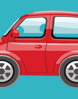 Tapyba pagal skaičius Raudonas animacinis automobilis 20x30 cm