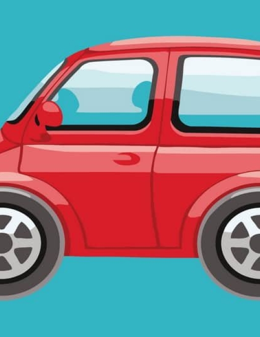 Tapyba pagal skaičius Raudonas animacinis automobilis 20x30 cm