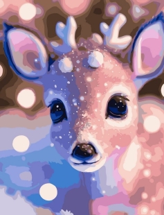 Tapyba pagal skaičius Pastelinės gelsvai rudos iliustracijos 40x50 cm