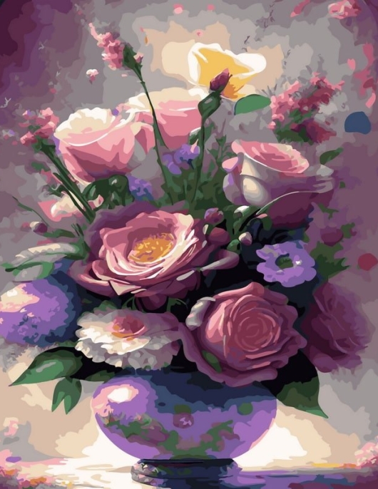 Tapyba pagal skaičius Derliaus sodo rožės 40x50 cm