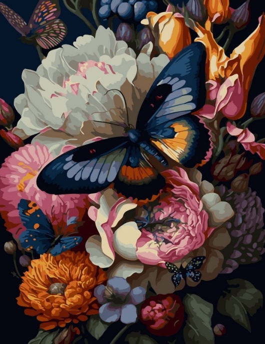 Tapyba pagal skaičius Drugelių žydėjimo simfonija 40x50 cm