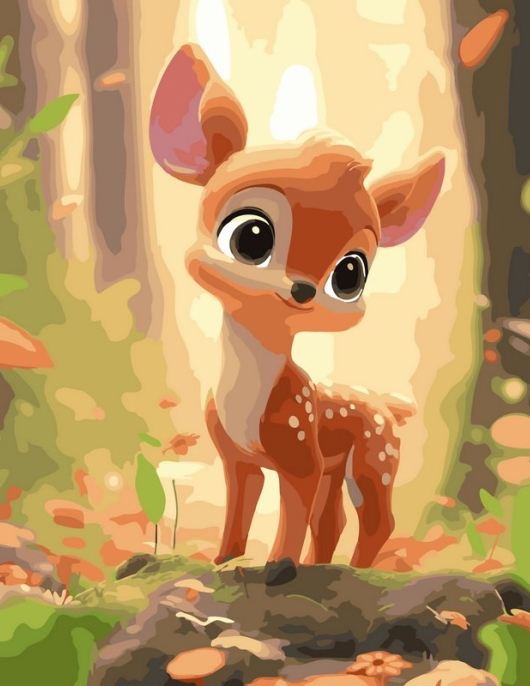 Tapyba pagal skaičius Mažoji miško elniukė 40x50 cm