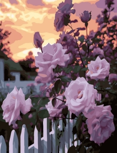 Tapyba pagal skaičius Saulėlydžio rožių sodas 40x50 cm