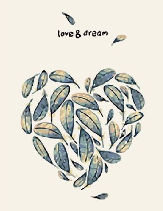 Tapyba pagal skaičius Meilės paukščiai – triptiko kompozicija 40x50x3 cm