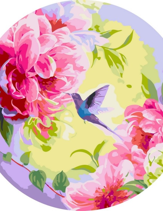 Tapyba pagal skaičius Bijūnai ir kolibris 40x40 cm